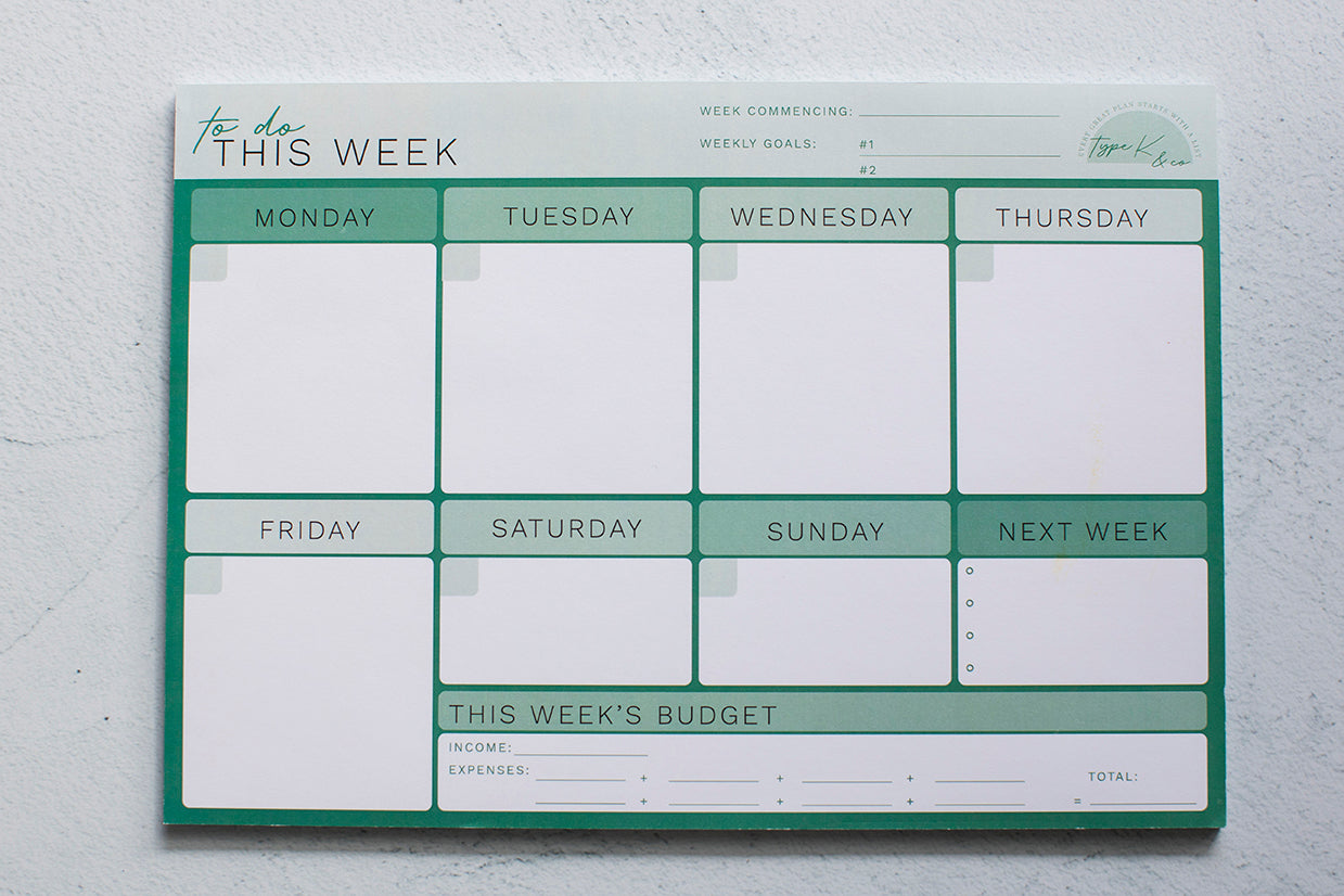 Weekly Desk Planner (A4)